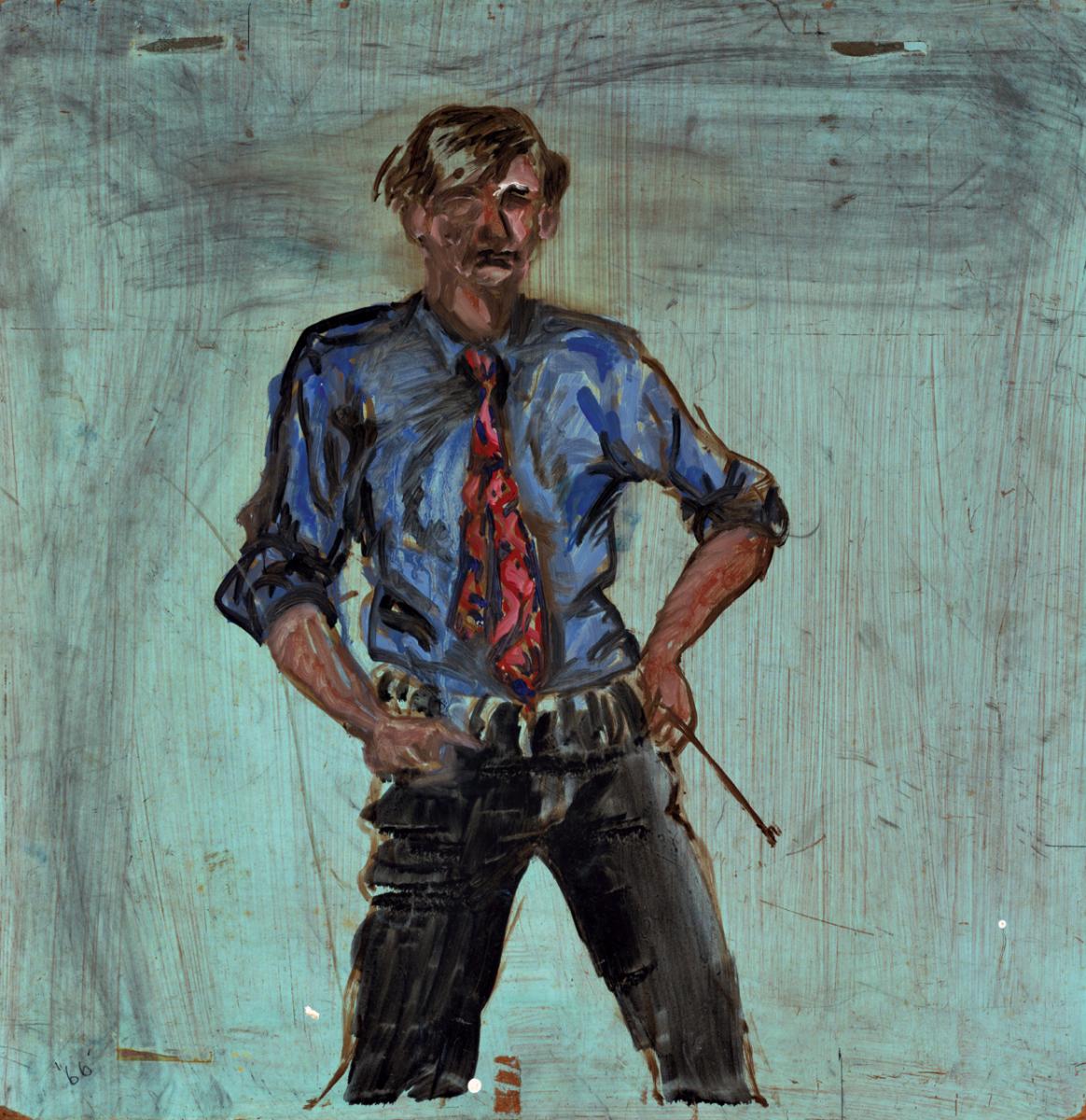 Self Portrait -  1966 oil on board 18"X18"