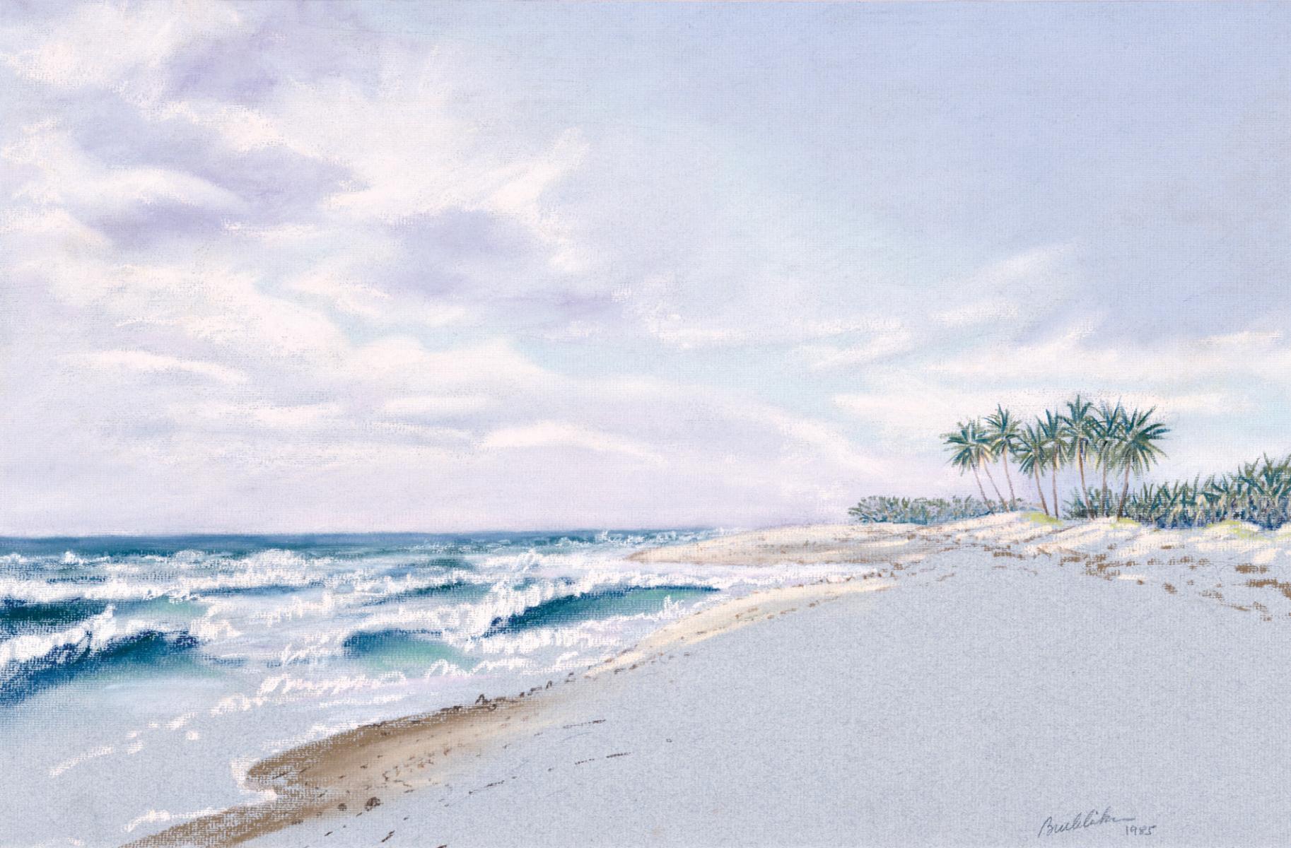 Playa Azul - pastel, 1985