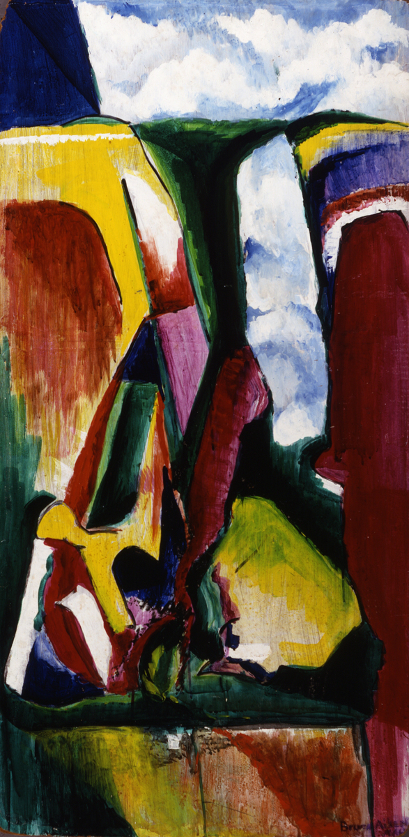 The Structure - 1968, acrylic 48"X24"
